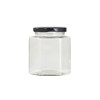 Food grade hexagonal small hexagonal glass bottle with lid
