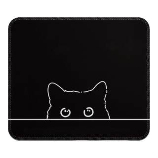 Simple line cat small square mouse pad