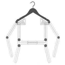 Clothing hanging rack, fashion photo props, multi-functional adjustable bracket display rack, clothing styling support