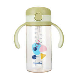 PPSU straw cup children's straw type drinking cup baby drinking bottle learning cup special cup 3 years old and above