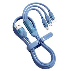 Pinsheng three-in-one data cable liquid fast charging is ເຫມາະສໍາລັບ Apple Huawei Xiaomi vivo ໂທລະສັບມືຖື 66w ສາຍສາກ 6A one-to-three typec Android multi-function car multi-head extension universal