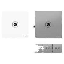 施耐德皓呈86型墙壁暗装开关插座TV面板闭路一位有线电视电脑插座