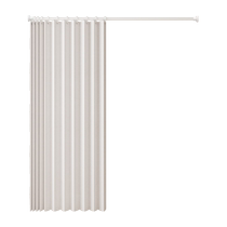 Sun-type folding bath curtain partition curtain waterproof upscale shower curtain suit free of perforated toilet dry and wet separation hanging curtain