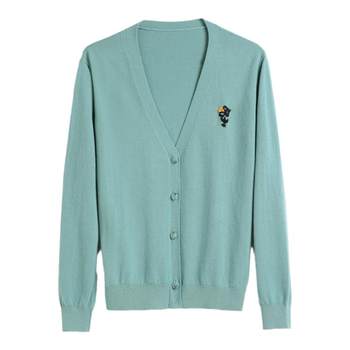 Pukka knitted cardigan thin single-breasted v-neck