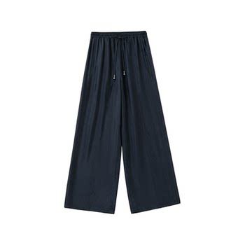 Xwi xinwei 100% acetate fiber old money style casual pants women's 2026 summer high waist covering hips slim straight leg wide leg pants