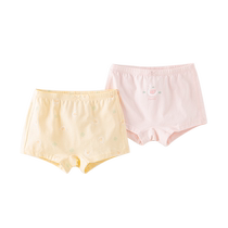 (Pack of two) David Bella girls underwear crotch bottom antibacterial childrens shorts for baby girls medium and large children without PP