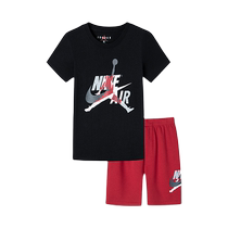 JORDAN summer childrens sports suit Nike sportswear boys short-sleeved pants shorts clothing big children pure cotton