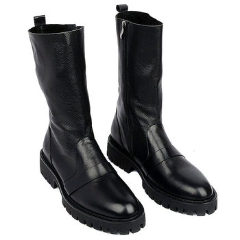 Trendy and fashionable korean style genuine leather high boots