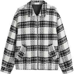 GXG men's plaid coarse floral small fragrant lapel men's jacket jacket 23 autumn new products