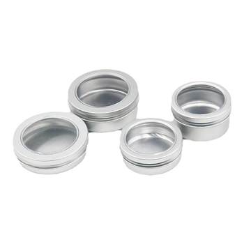 Pure aluminum threaded cover packing box sealing round storage small