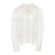 Lefame lace embroidered ແບບພະລາຊະວັງເທິງແຂນຍາວ