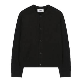 Repet classic crew neck black knitted sweater cardigan Repet classic crew neck black knitted sweater cardigan