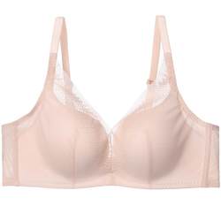 Embry Small Breast Wireless Push Up Bra Women's Glossy Seamless Mesh Underwear EBW0795