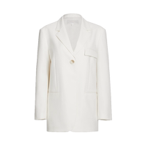 ELLASSAY autumn new sheep wool temperament white suit for womens professional commuting senior