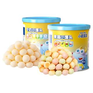 小鹿蓝蓝宝宝果蔬牛奶味小馒头儿童磨牙饼干零食奶豆满送婴儿辅食