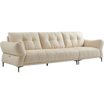 Lins Home Modern Minimalist Fabric Cloud Sofa Living Room Cream Style Small Apartment 2024 New Lins Wood Industry