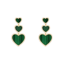 APM Monaco malachite love earrings exquisite romantic and unique earrings birthday gift for girlfriend