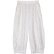Furuishihou Original Elastic Waist Breathable Linen Cropped Pants