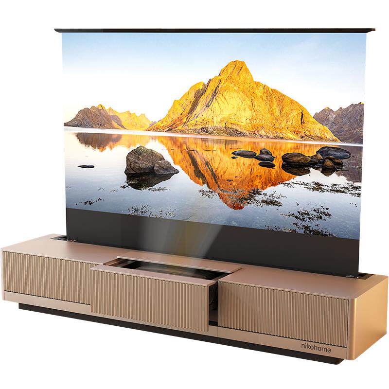 Nick Aijia fully automatic screen-up laser TV all-in-one cabinet laser TV cabinet hidden pan/tilt 100 inches