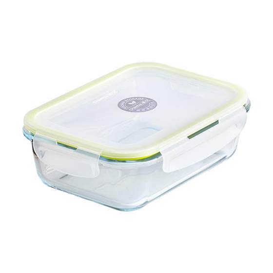 Camellia glass lunch box microwave furnace heating special bowl of office workers with rice lunch box separation fruit to keep fresh bento box