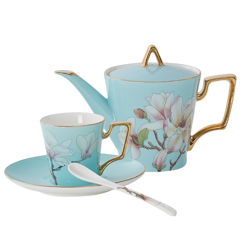 Huaguang Chinese porcelain coffee set Chinese style light luxury gift box