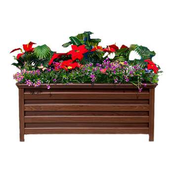 Large flower trough combination outdoor municipal villa aluminum flower box