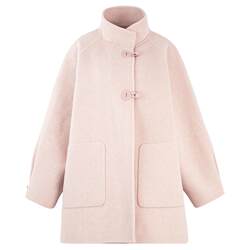 Basic House/Baijiahao stand collar cloak woolen coat 2023 winter small-sided wool coat