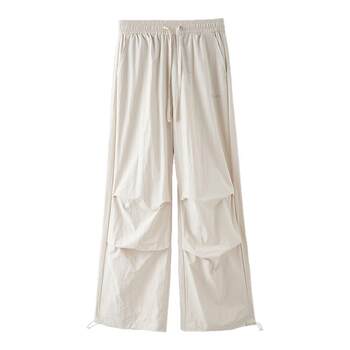 Sanfu casual pants 2026 new summer english embroidery loose pink wide leg workwear pants women's 497905