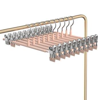 Trousers rack with clip clothes hanger for home drying trousers rack seamless non-slip trouser clip special hanging clothes storage clothes jk skirt clip