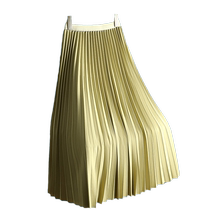 White pleated skirt for women in spring and summer ladylike high-waisted mid-length A-line skirt that covers the crotch and looks slimming with a large swing umbrella skirt