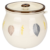 Modern housewife lard jar ceramic high temperature resistant oil spicy chili oil jar household meat oil jar kitchen seasoning jar