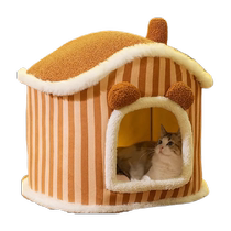 Cat kennel semi-enclosed autumn and winter warm dog kennel large medium and small four-season universal cat shelter house for pets to sleep