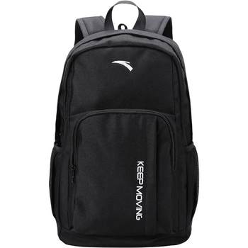 ANTA Sports Backpack New Men's and Women's College School Bag Computer Bag Black ຄວາມຈຸຂະຫນາດໃຫຍ່ ກະເປົາເດີນທາງຂອງແທ້