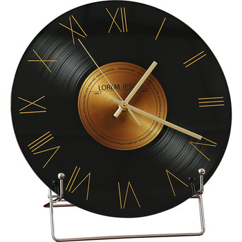 Medieval style retro vinyl record desktop clock ornaments living room dining room tv cabinet italian minimalist decorative clock