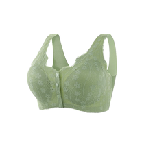 Gift front buckle bra for mom no steel rims push-up big breasts slim summer thin seamless large size bra for middle-aged and elderly people