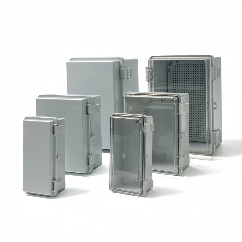 Plastic security monitoring power supply shell flip hinge