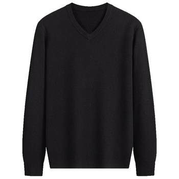Romon 100% wool thickened versatile v-neck sweater Romon 100% wool thickened versatile v-neck sweater