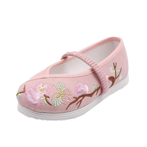 New Hanfu Embroidered Shoes for Women Old Beijing Cloth Shoes Kindergarten Performance Childrens Dance Chinese Style Ancient Costume Baby Shoes