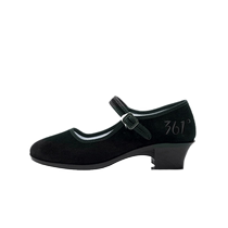 Dance heels for grade examination special folk dance belt with Yangko Tibetan Jiaozhou Northeast ethnic folk cloth shoes black velvet