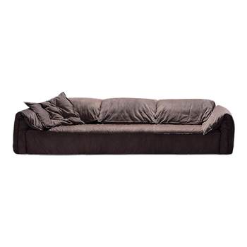 Designer baxter elephant ear leather sofa