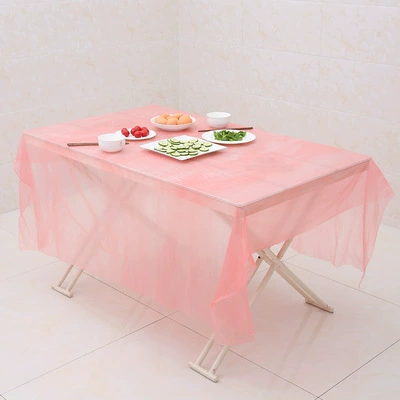 50 hi khăn trải bàn đám cưới màu đỏ dùng một lần khăn trải bàn bằng nhựa bàn ăn khăn trải bàn khăn trải bàn hình chữ nhật độ dày giấy - Các món ăn dùng một lần