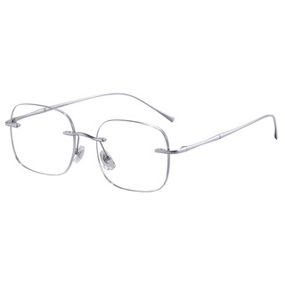 许我耀眼赵露思同款无边框眼镜女许妍近视可配度数镜框纯钛眼睛架