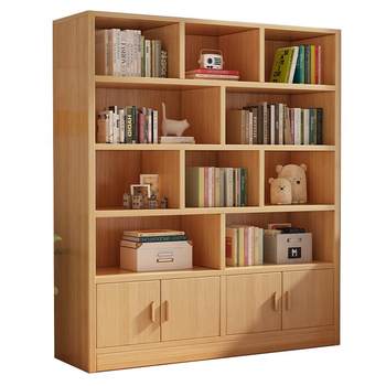 Thickened 15mm solid wood bookcase, stable and load-bearing