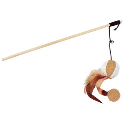 cat toys funny cat stick self-pleasure artifact wood mouse bell long pole feather kitten fairy fight cat stick supplies