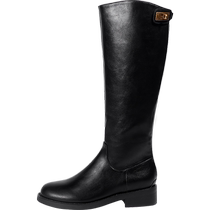 Daphne thick-soled gold-lock buckle boots for women 2024 new autumn all-match slim boots for women over the knee knight boots