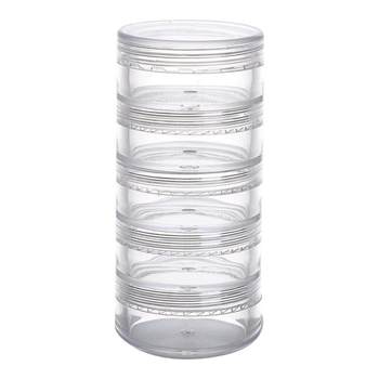 Five-layer storage box five-layer earrings ring necklace hand decoration box portable storage artifact jewelry box portable and compact