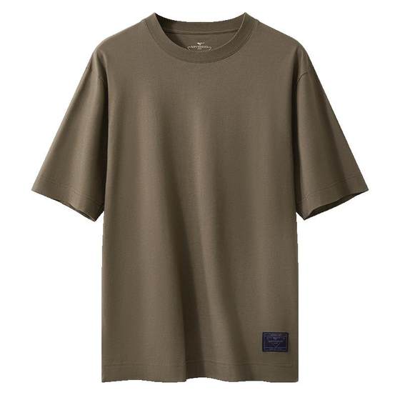 
Seven Wolf Short-sleeved T-shirt Men's 2025 New Men's Round Neck Knitted Sweater Men's Vest Pure Cotton Full Cotton Base