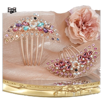 Classic peacock open-tail comb exquisite hair comb ancient ornaments rhinestone hair accessories bridal headdress elegant hairpins and hairpins