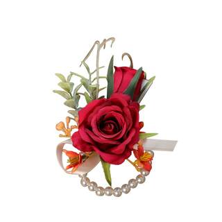 Корсаж для гостей деловой встречи, имитирующий свадьбу с цветочным узлом