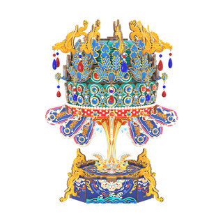 Tongqu co-branded national expo assembled music box phoenix crown